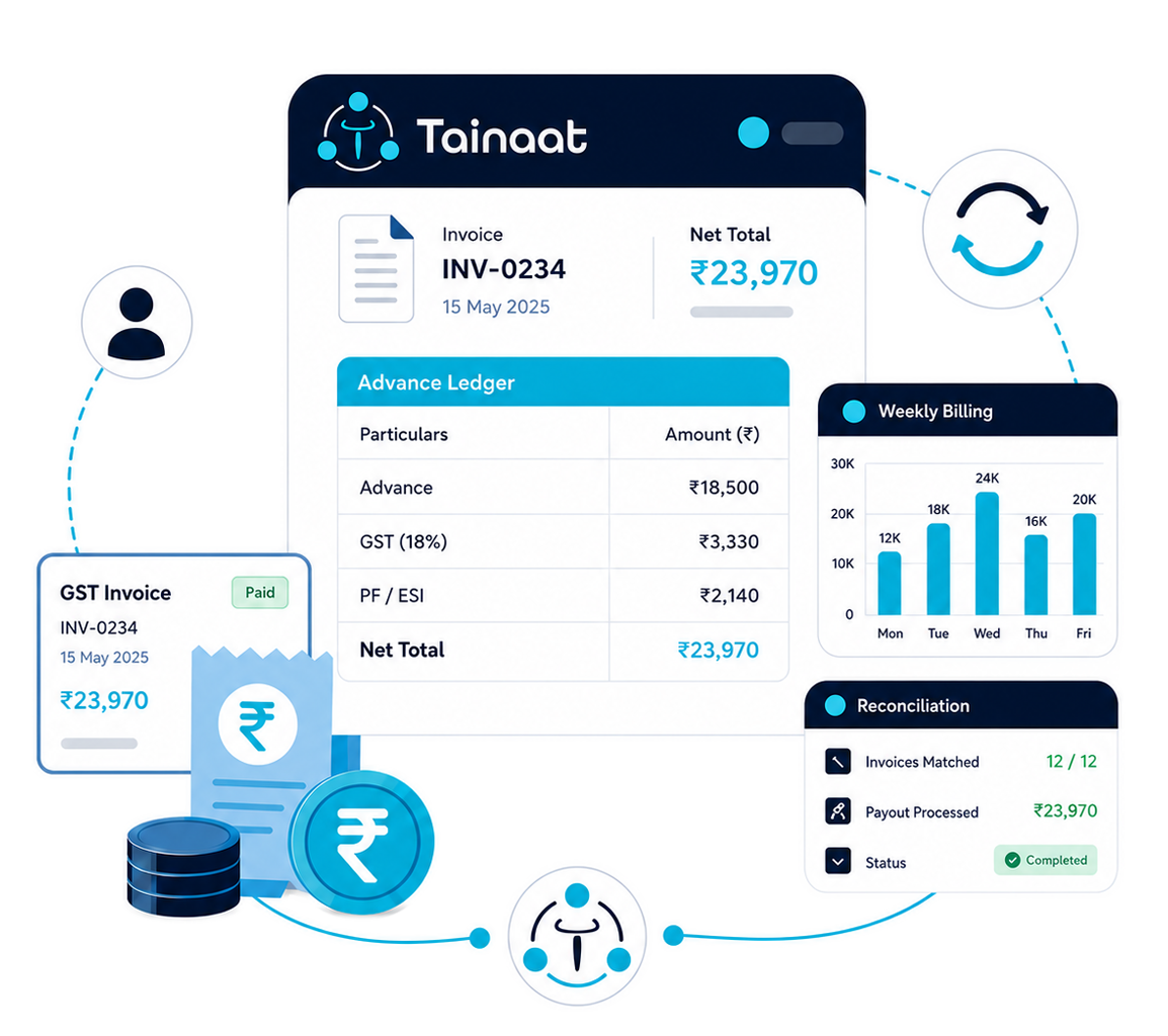 GST Invoicing Ledger illustration